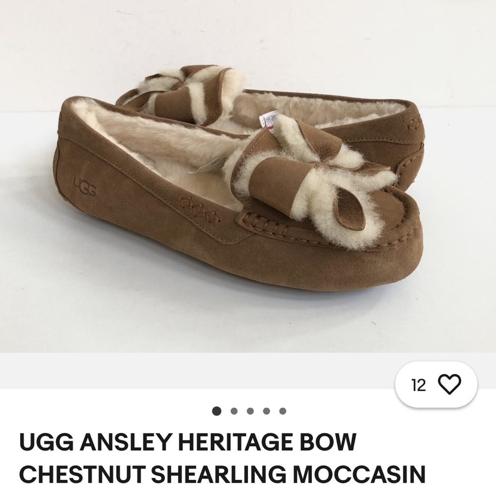 UGG Chestnut Shearling Moccasin Slippers